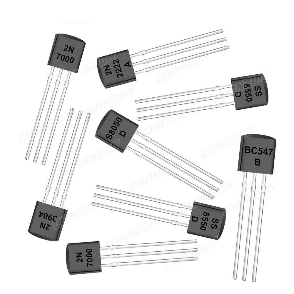 Leeofty 24Werte 840PCS NPN PNP-Transistor TO-92 Leistung Allzwecktransistoren Sortimentskit BC327 BC337 BC547 2N2222 3904 3906 C945 